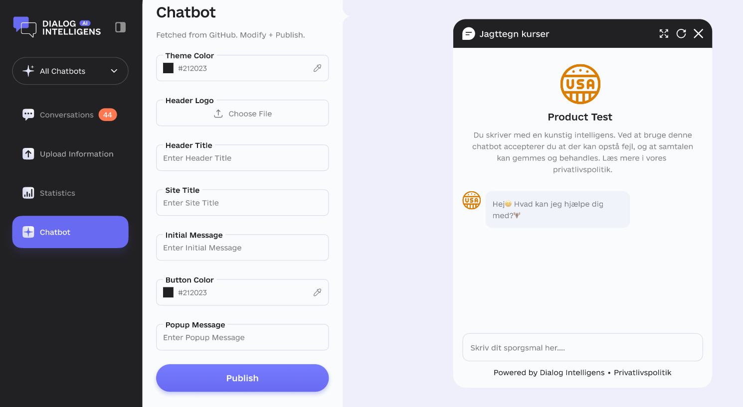 AI Chatbot Interface
